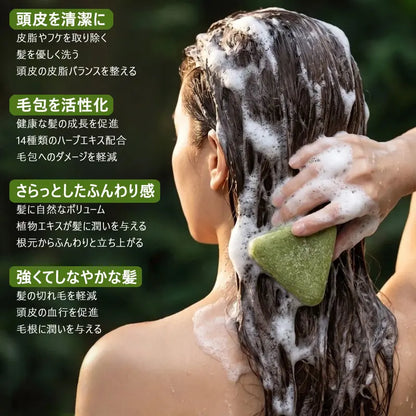 14種のハーブエキス配合 ナチュラル固形シャンプー