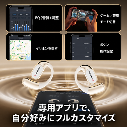 MONSTER AC790PLUS™ AI同時通訳・オープンイヤー完全ワイヤレスイヤホン